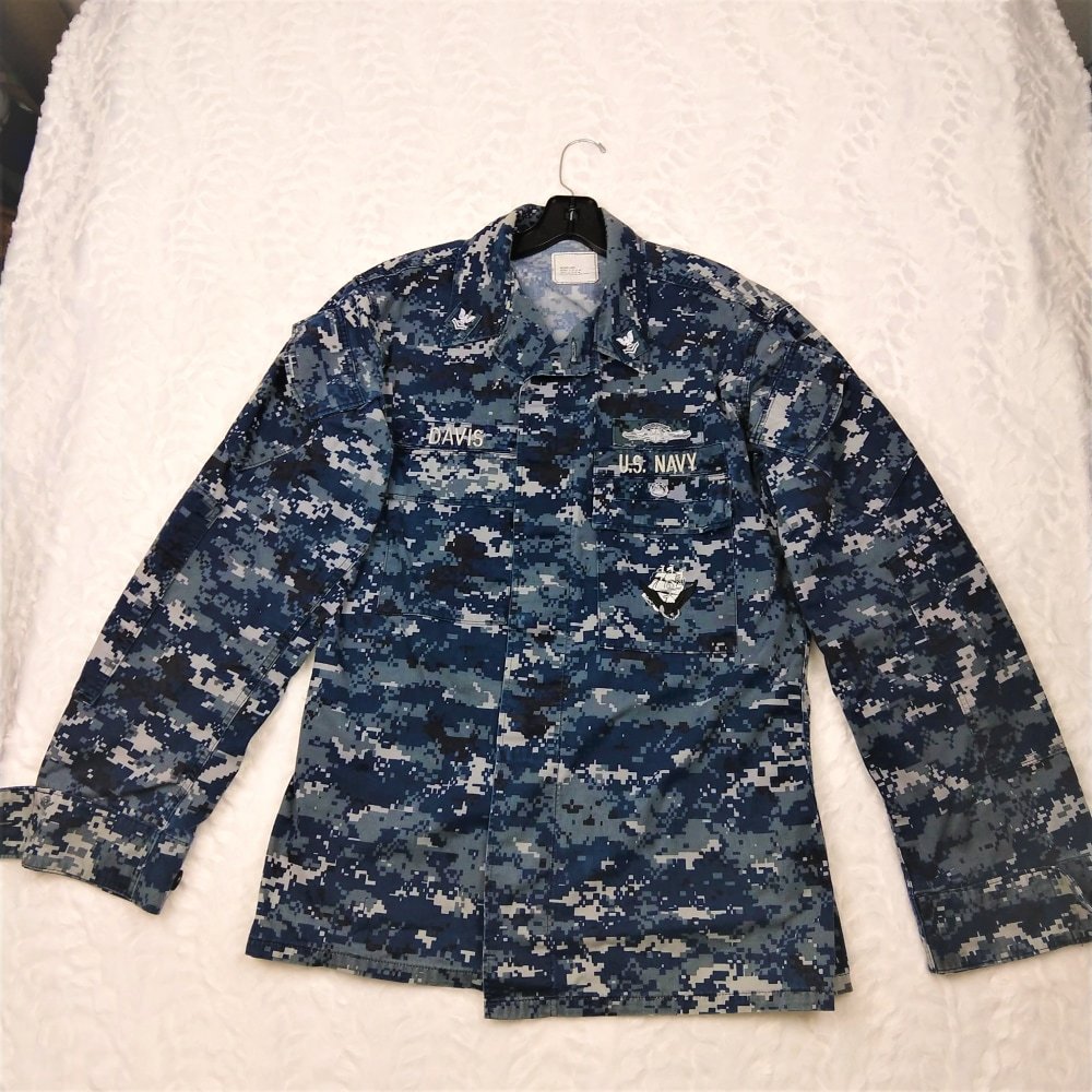 US Navy USN NWU Blue Digital Camo Issue Shirt